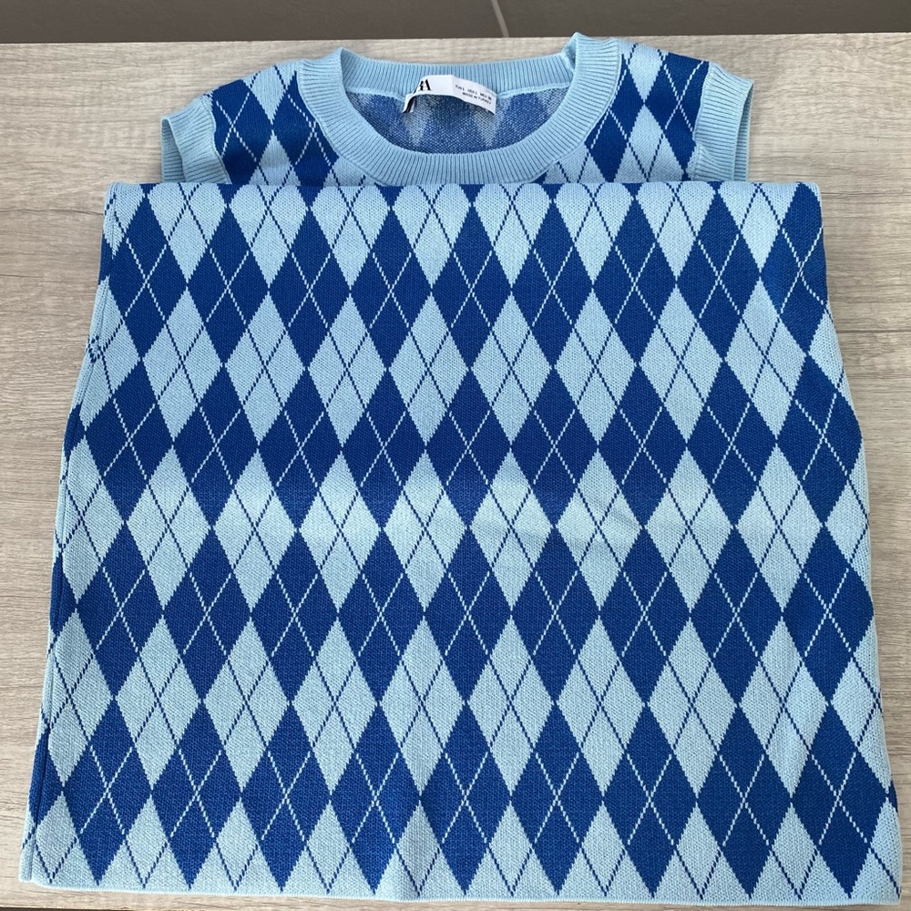 Blue Gingham Dress From Zara - Gem